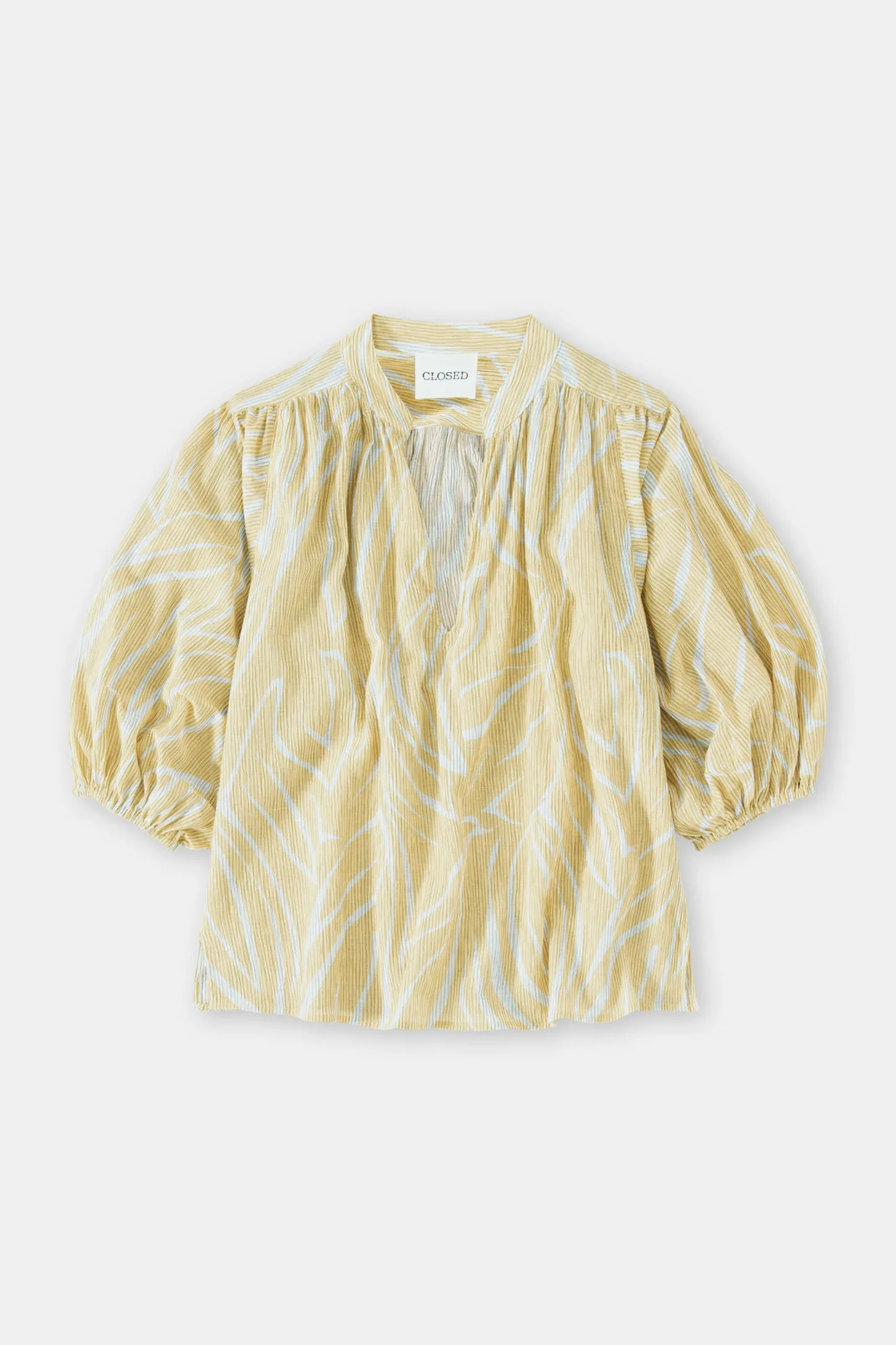 CLOSED Overhemden En Blouses>Gestructureerde Blouse Calamatta Geel
