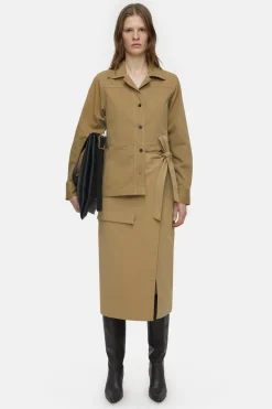 CLOSED Overhemden En Blouses>Getailleerd Overshirt Taupebeige