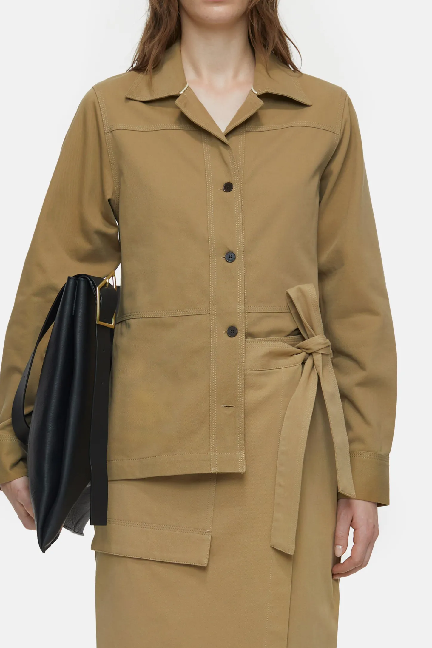 CLOSED Overhemden En Blouses>Getailleerd Overshirt Taupebeige