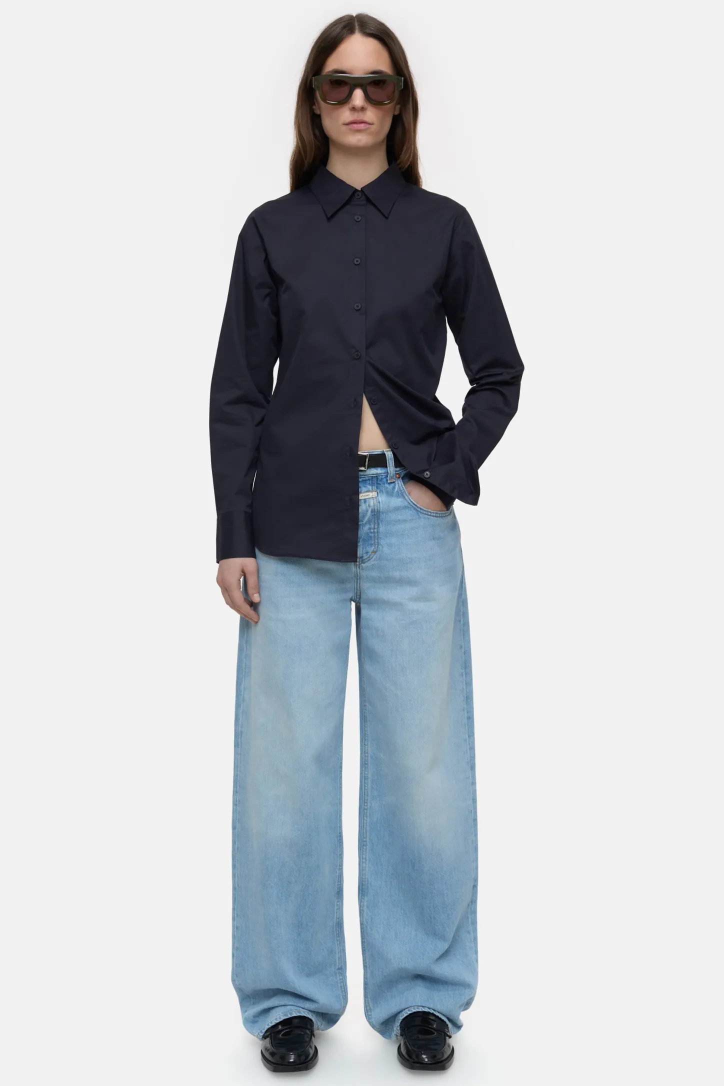 CLOSED Overhemden En Blouses>Getailleerde Blouse Donkere Nacht