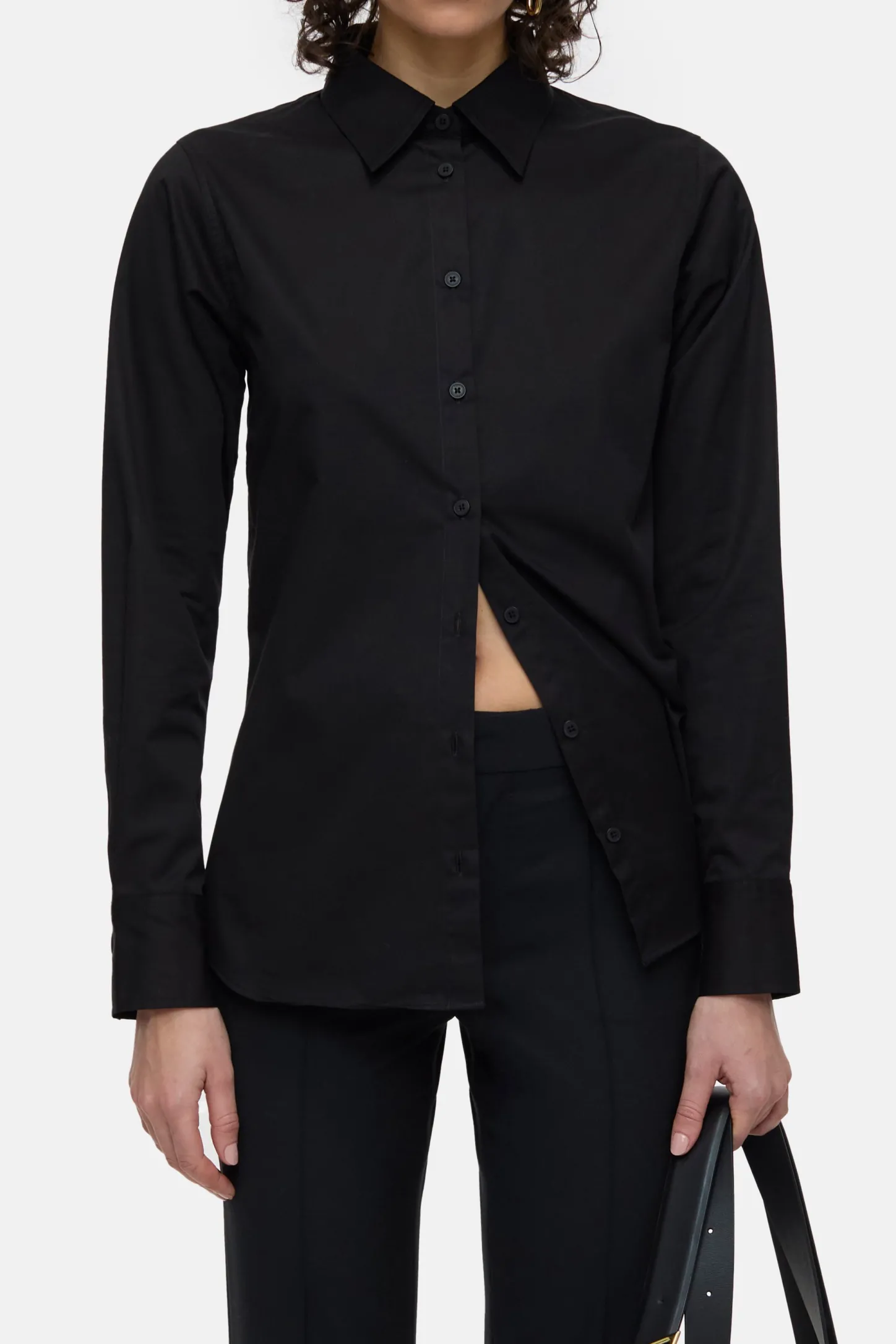 CLOSED Overhemden En Blouses>Getailleerde Blouse Zwart