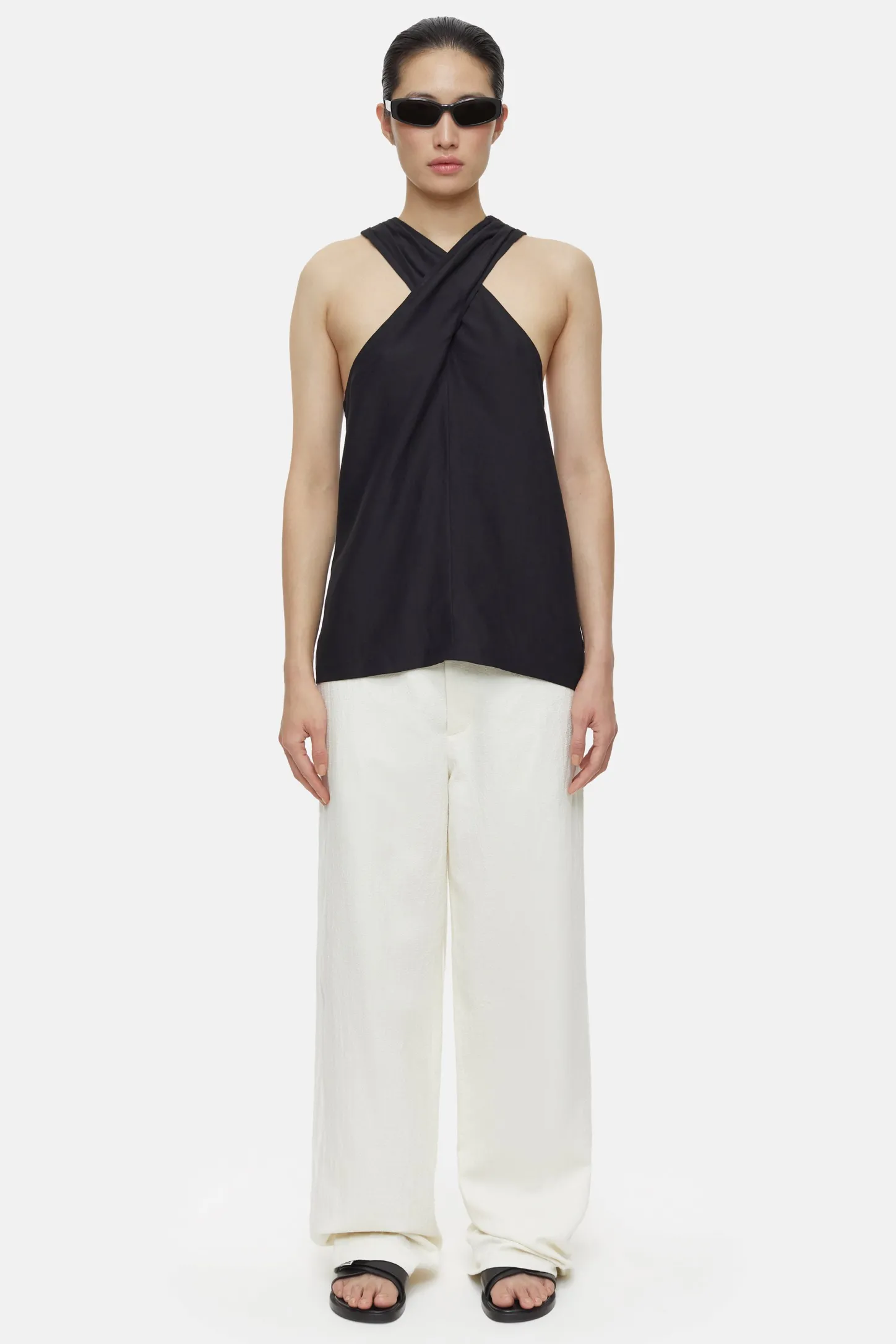CLOSED Overhemden En Blouses>Halter Nek Top Zwart