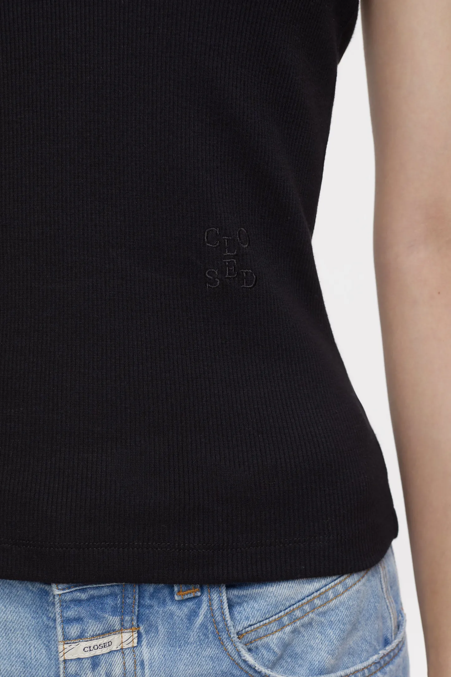 CLOSED T-Shirts>Halternek Topje Zwart