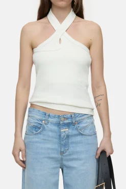 CLOSED T-Shirts>Halternek Topje Ivoor
