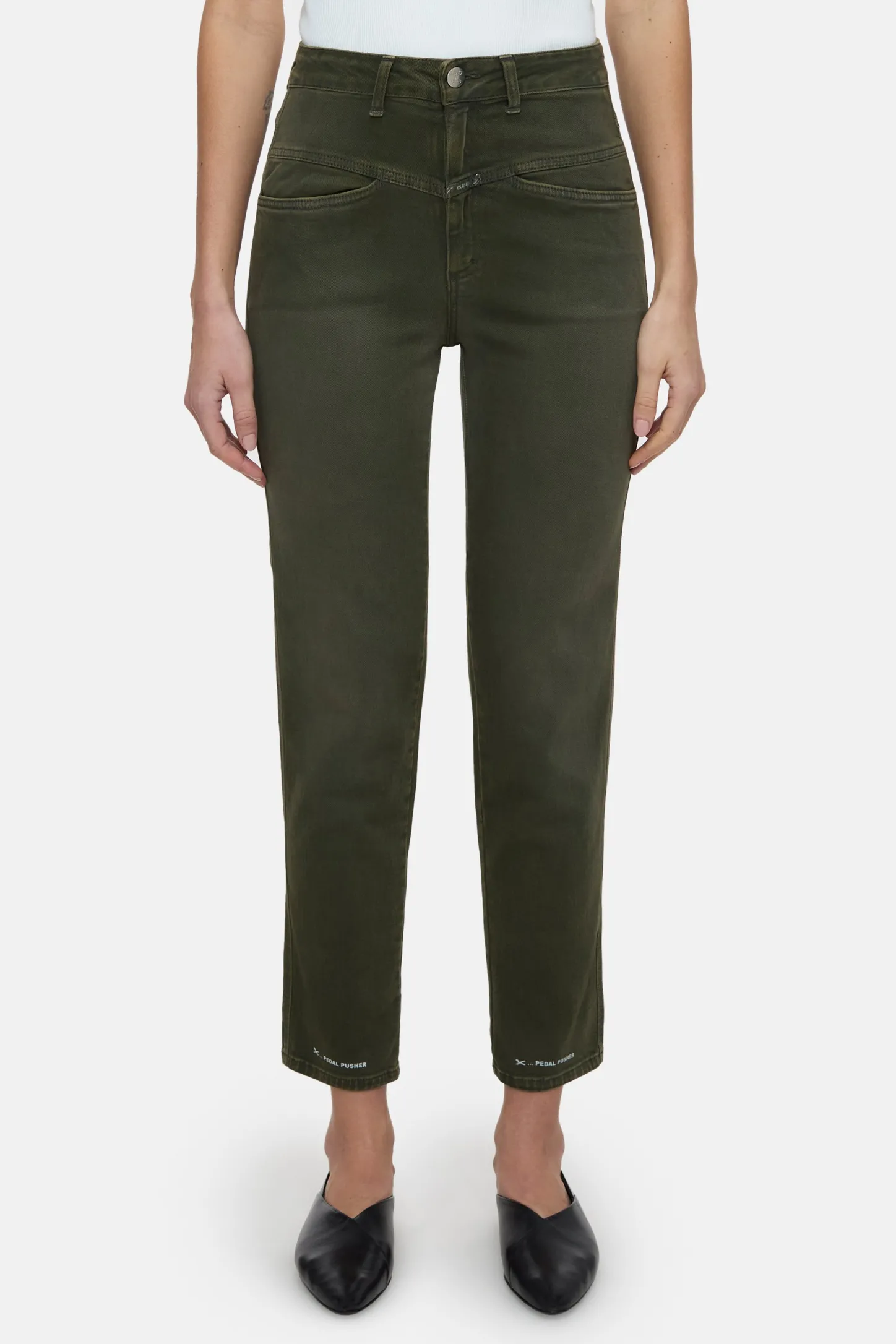 CLOSED Pedaal Duwer>Heritage Jeans - Stijlnaam Pedaalduwer Groen Onkruid