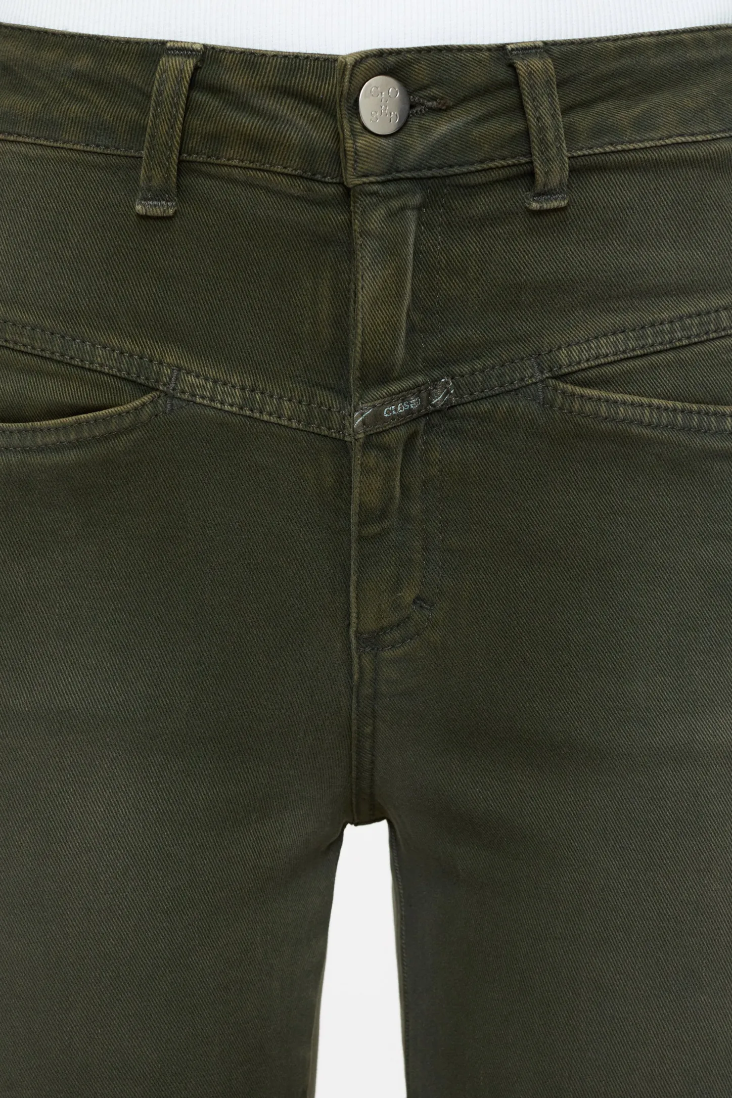 CLOSED Pedaal Duwer>Heritage Jeans - Stijlnaam Pedaalduwer Groen Onkruid