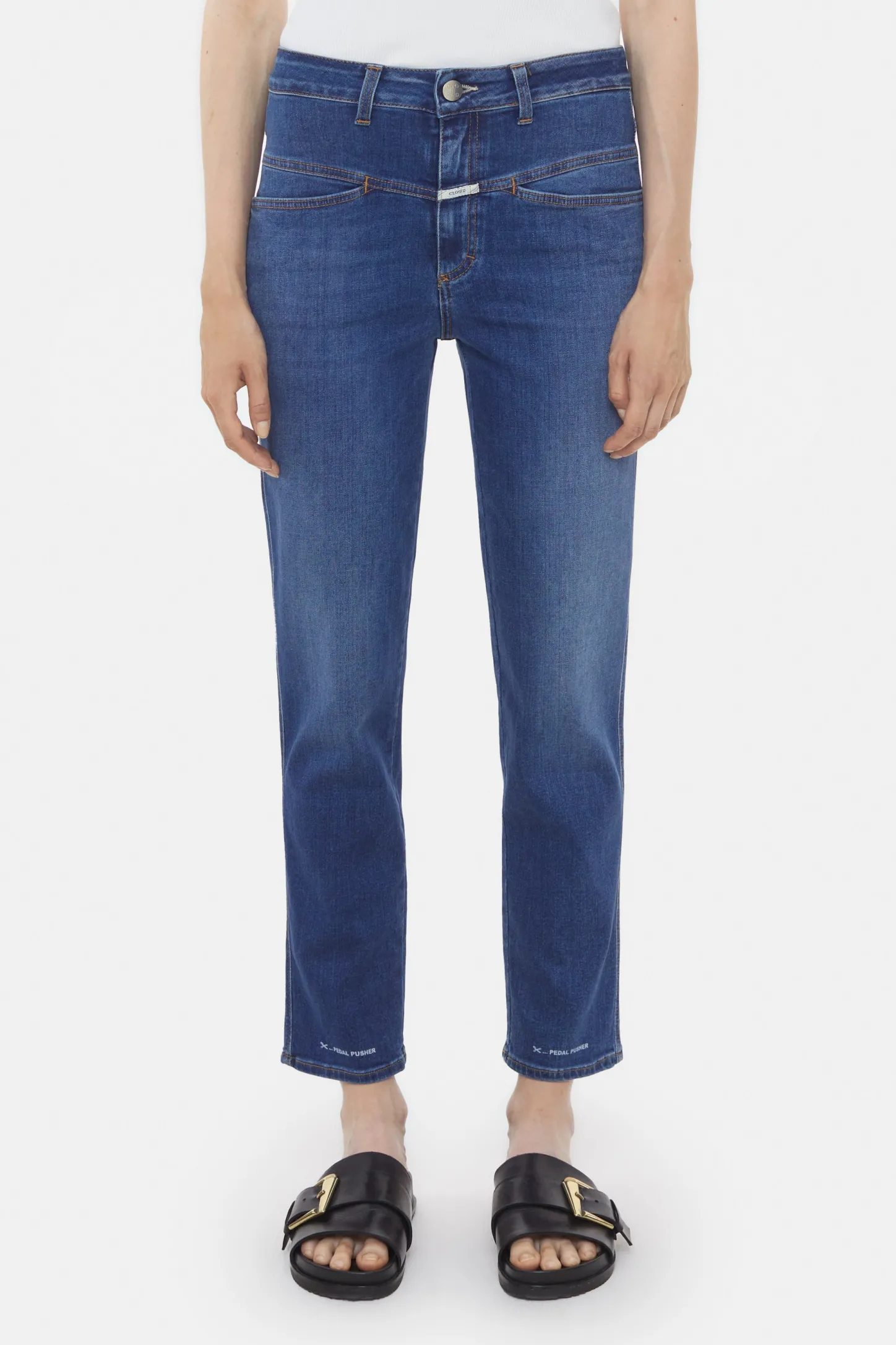 CLOSED X-Pocket-Familie>Heritage Jeans - Stijlnaam Pedaalduwer Midden Blauw