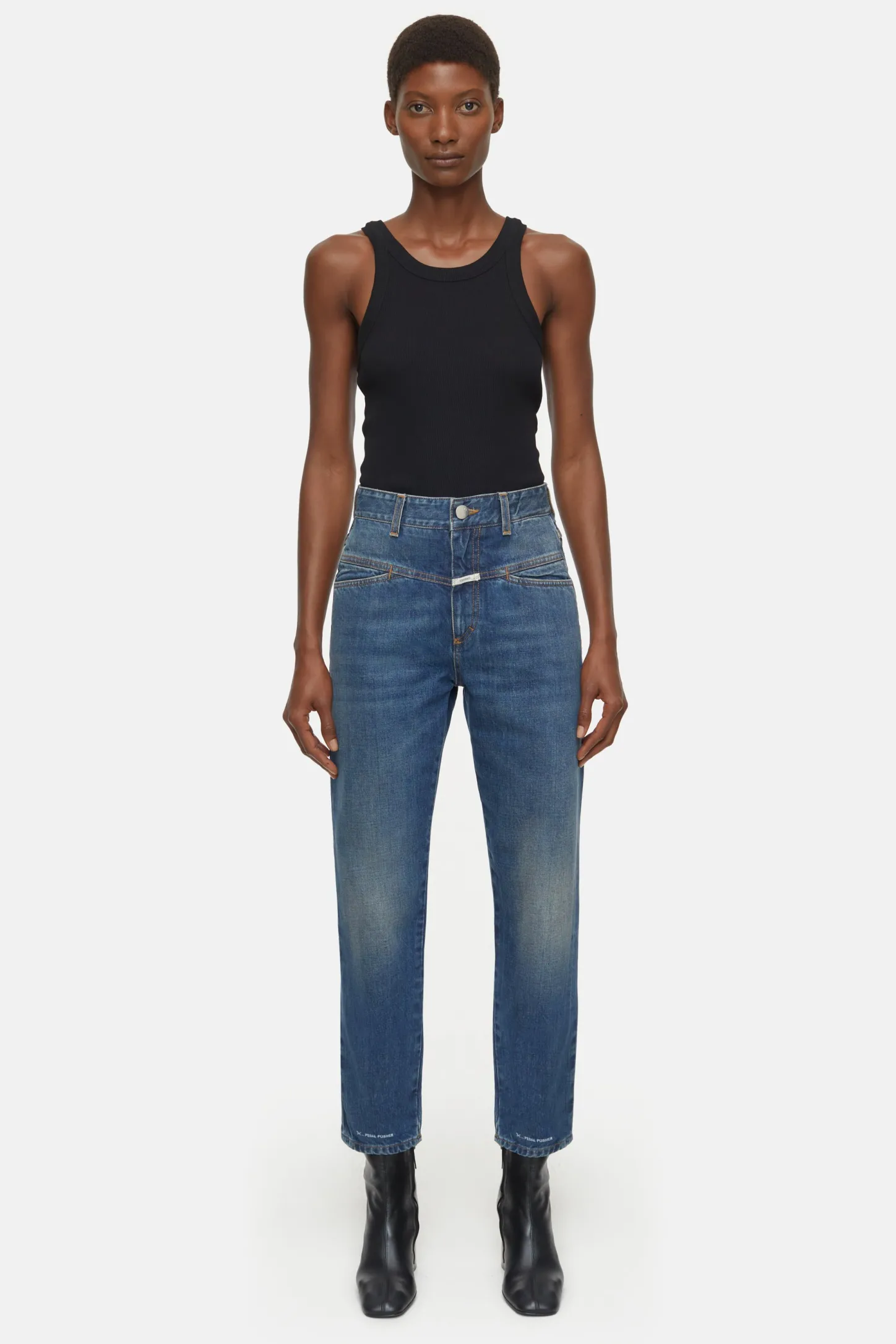 CLOSED X-Pocket-Familie>Heritage Jeans - Stijlnaam Pedaalduwer Midden Blauw
