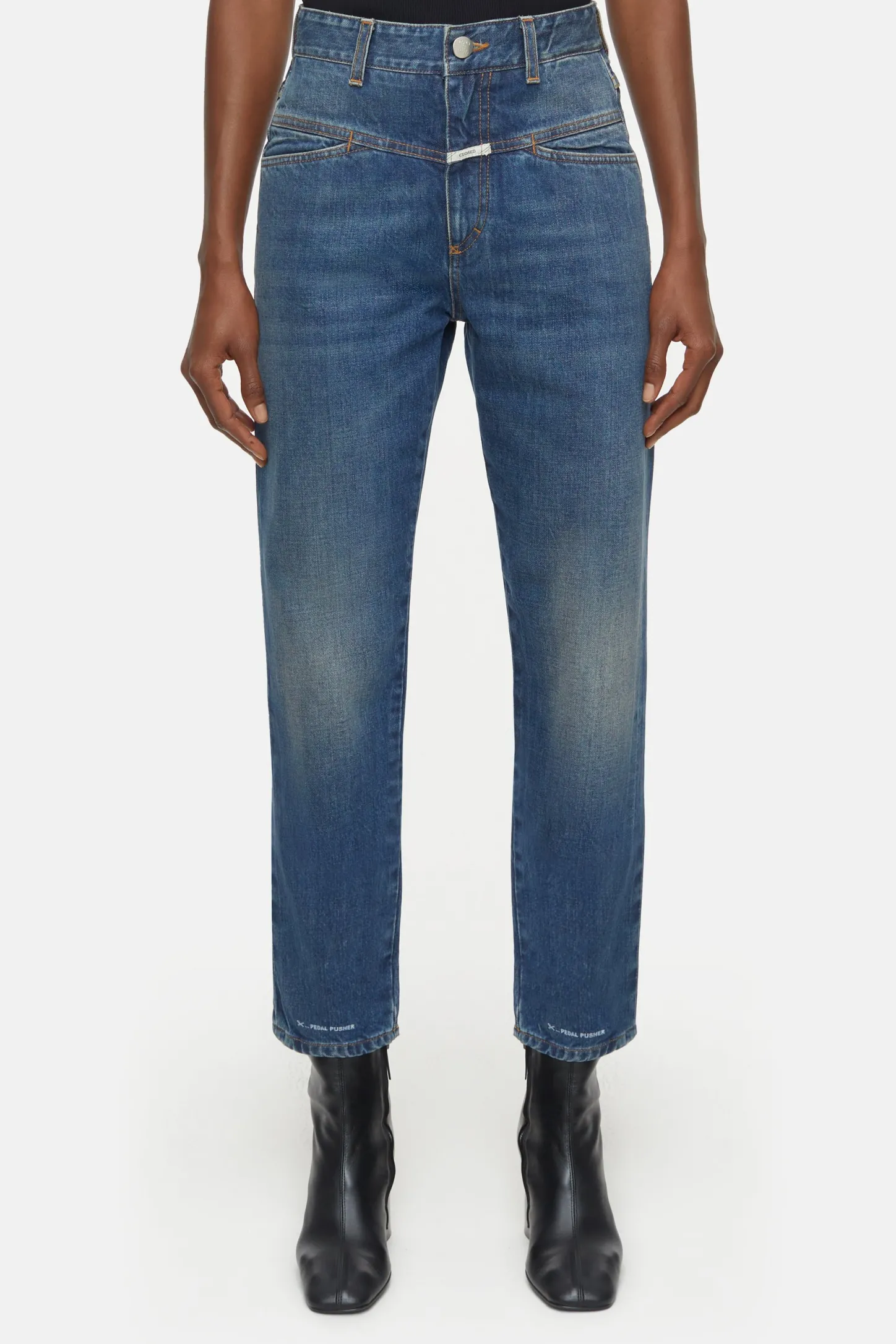 CLOSED X-Pocket-Familie>Heritage Jeans - Stijlnaam Pedaalduwer Midden Blauw