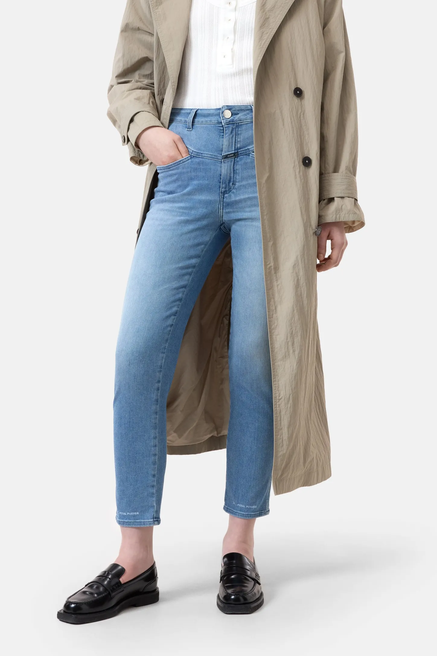 CLOSED X-Pocket-Familie>Heritage Jeans - Stijlnaam Pedaalduwer Midden Blauw