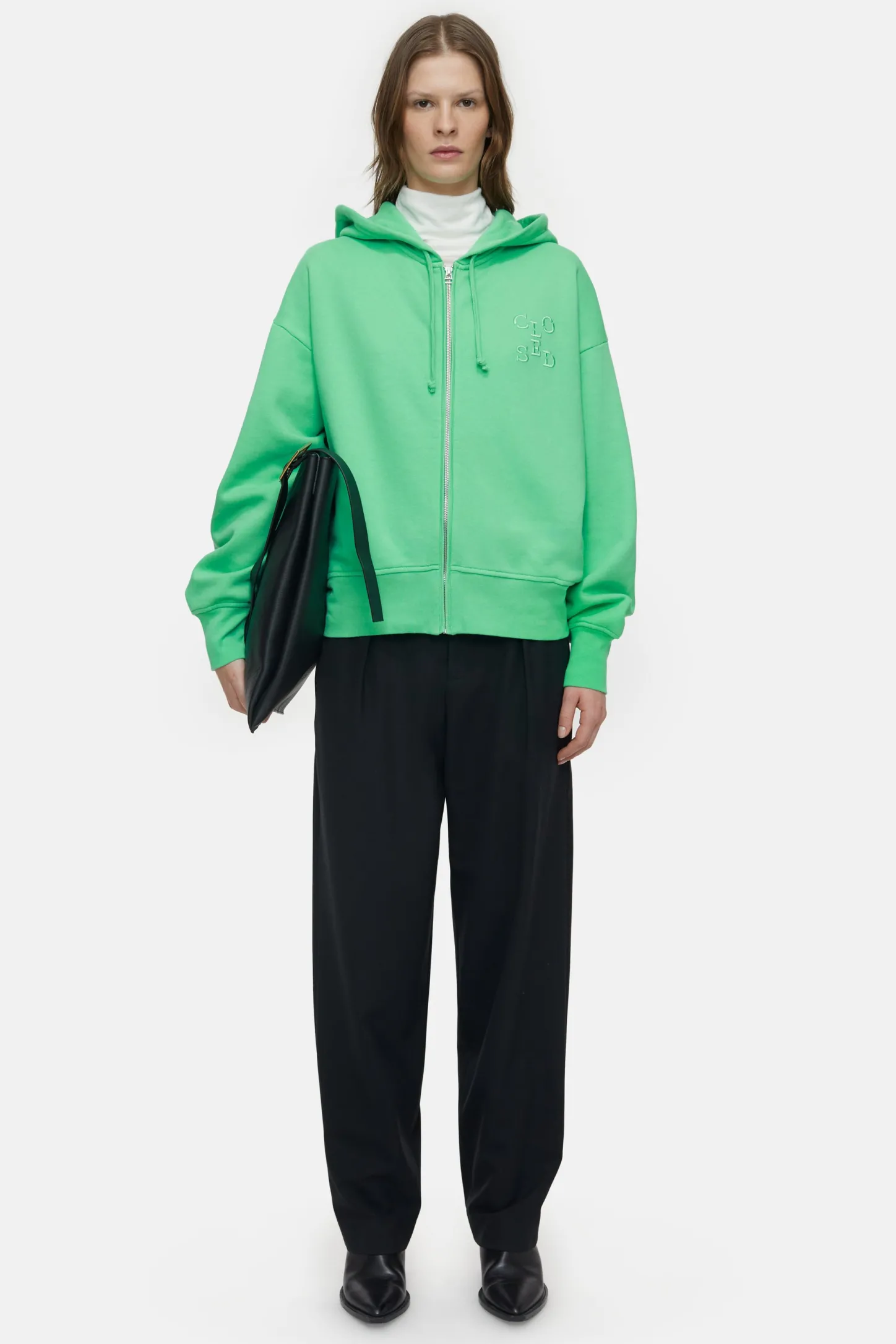 CLOSED Sweatshirts>Hoodie Met Zonlicht Groene Schop