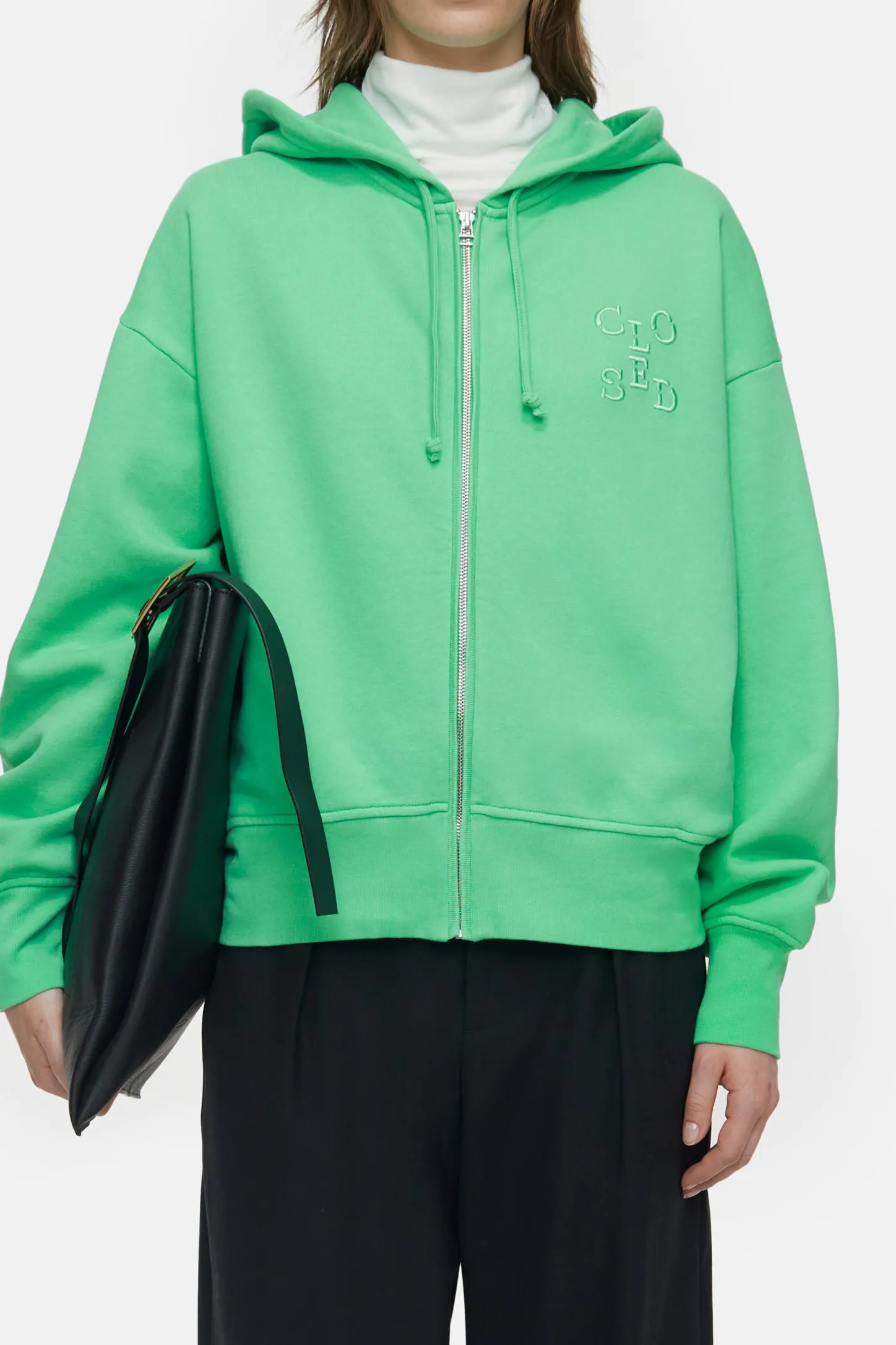 CLOSED Sweatshirts>Hoodie Met Zonlicht Groene Schop