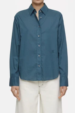 CLOSED Overhemden En Blouses>Katoenen Blouse Middernacht Meer