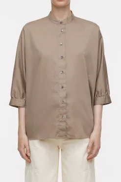 CLOSED Overhemden En Blouses>Katoenen Satijnen Blouse Malen