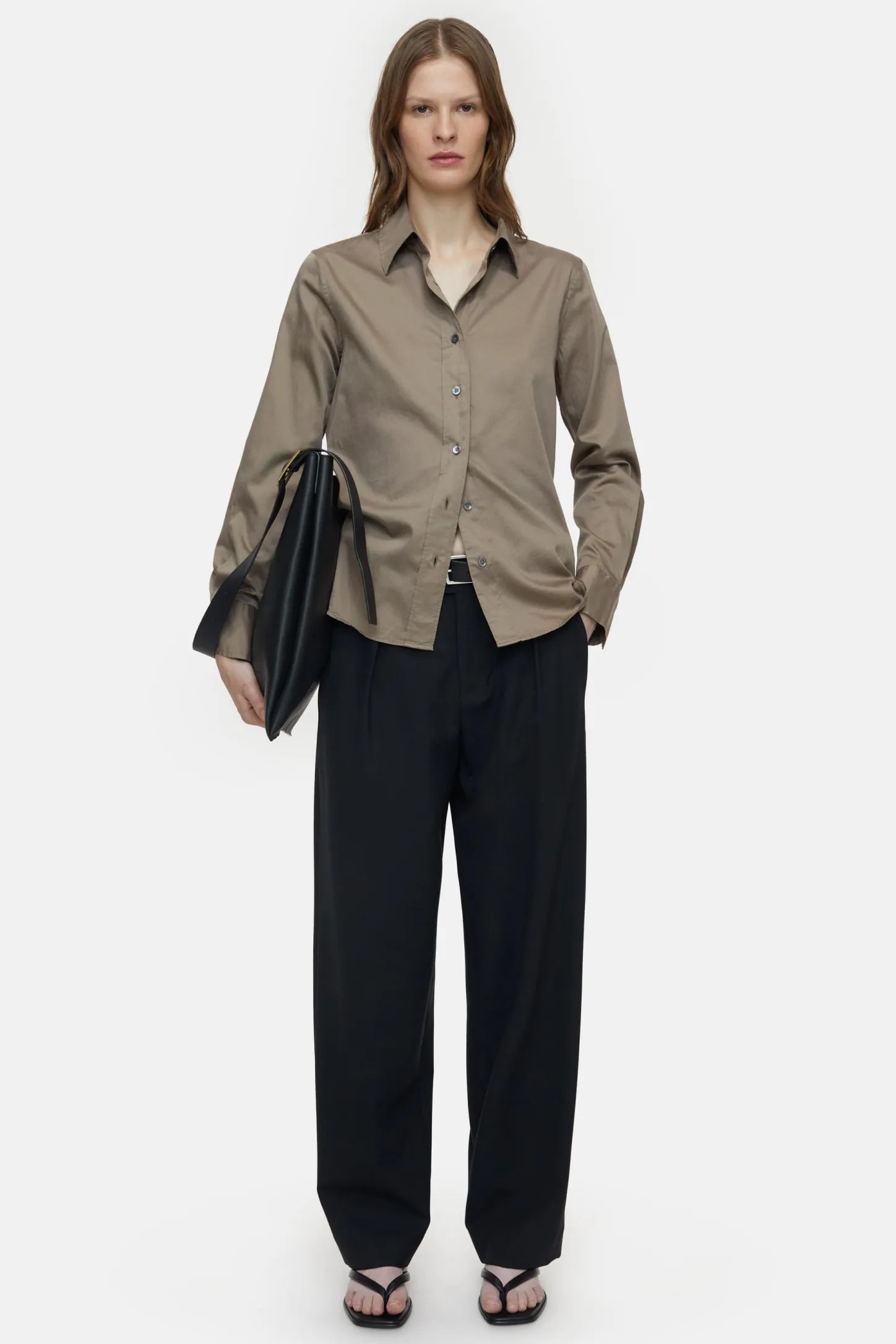 CLOSED Overhemden En Blouses>Katoenen Satijnen Blouse Malen