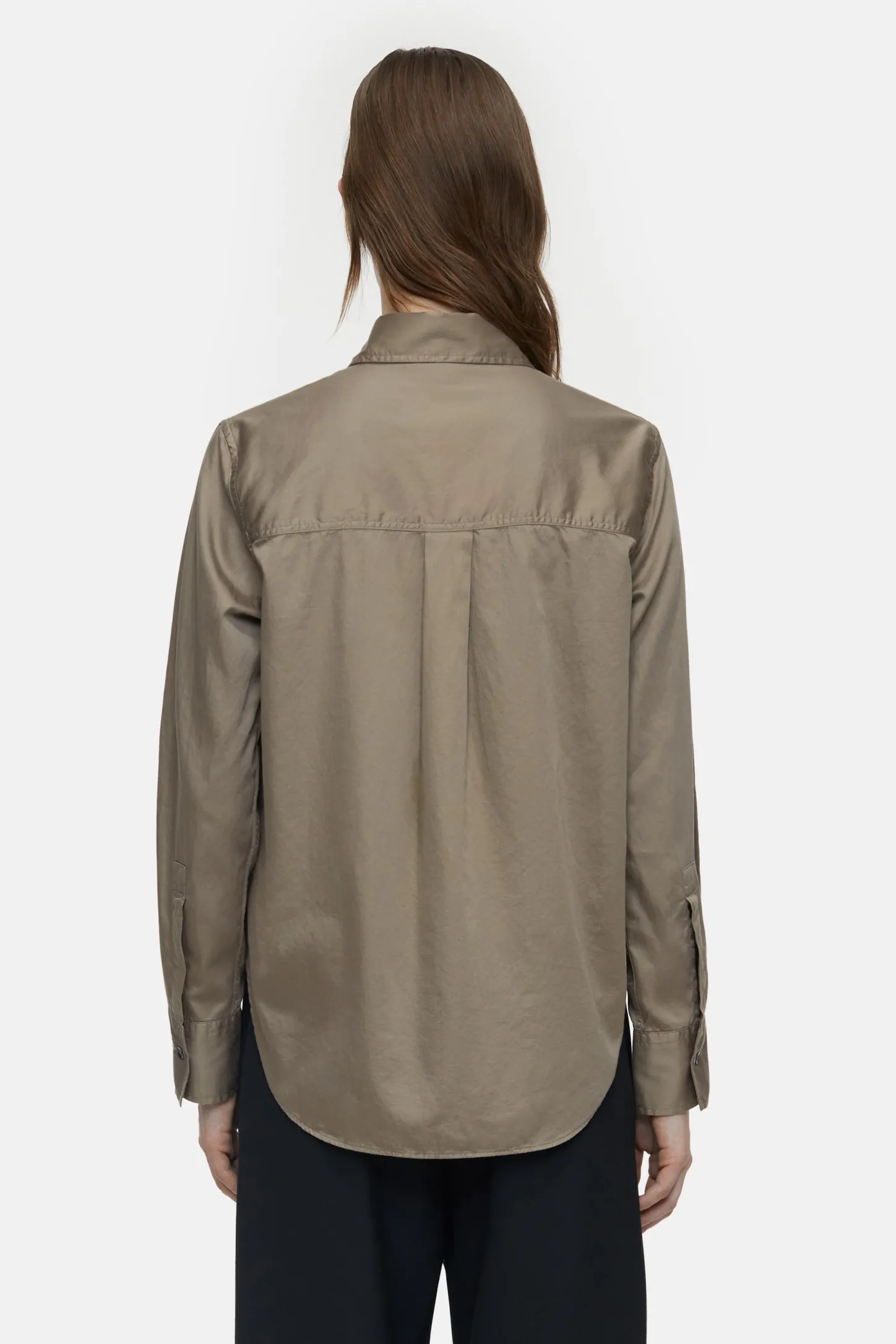 CLOSED Overhemden En Blouses>Katoenen Satijnen Blouse Malen
