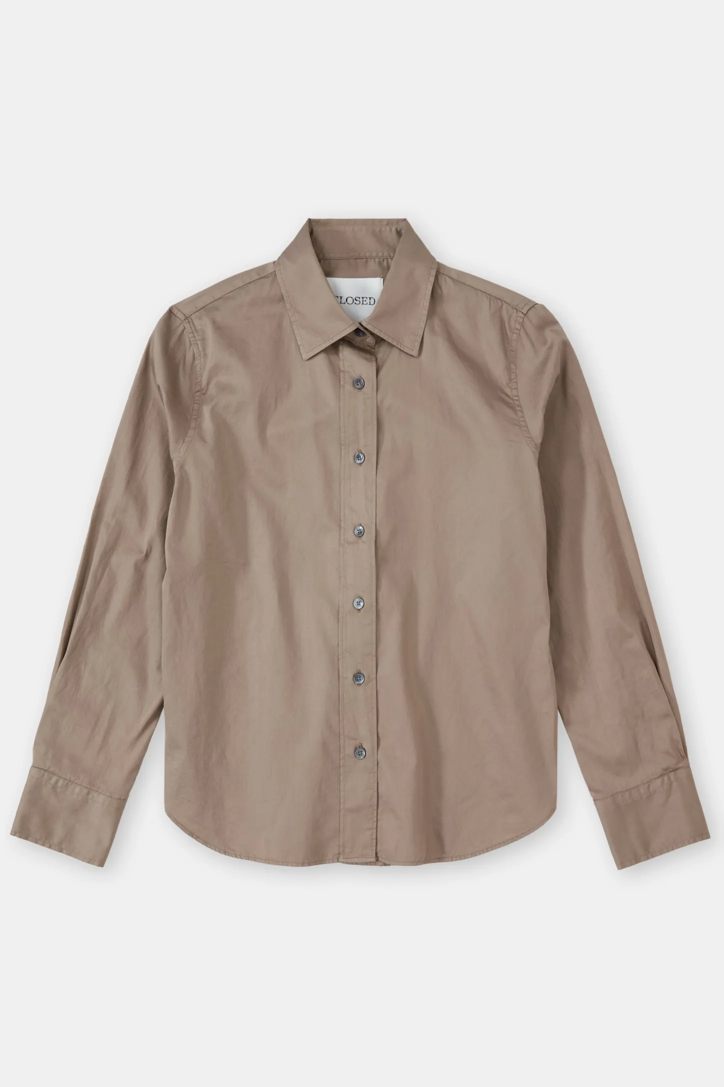 CLOSED Overhemden En Blouses>Katoenen Satijnen Blouse Malen