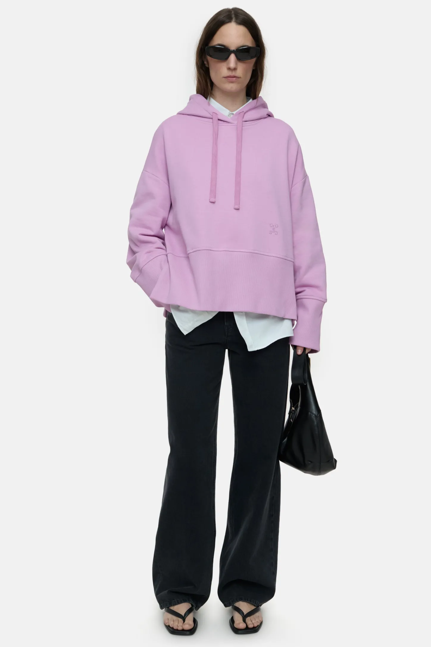 CLOSED Sweatshirts>Korte Capuchon Roze Pony