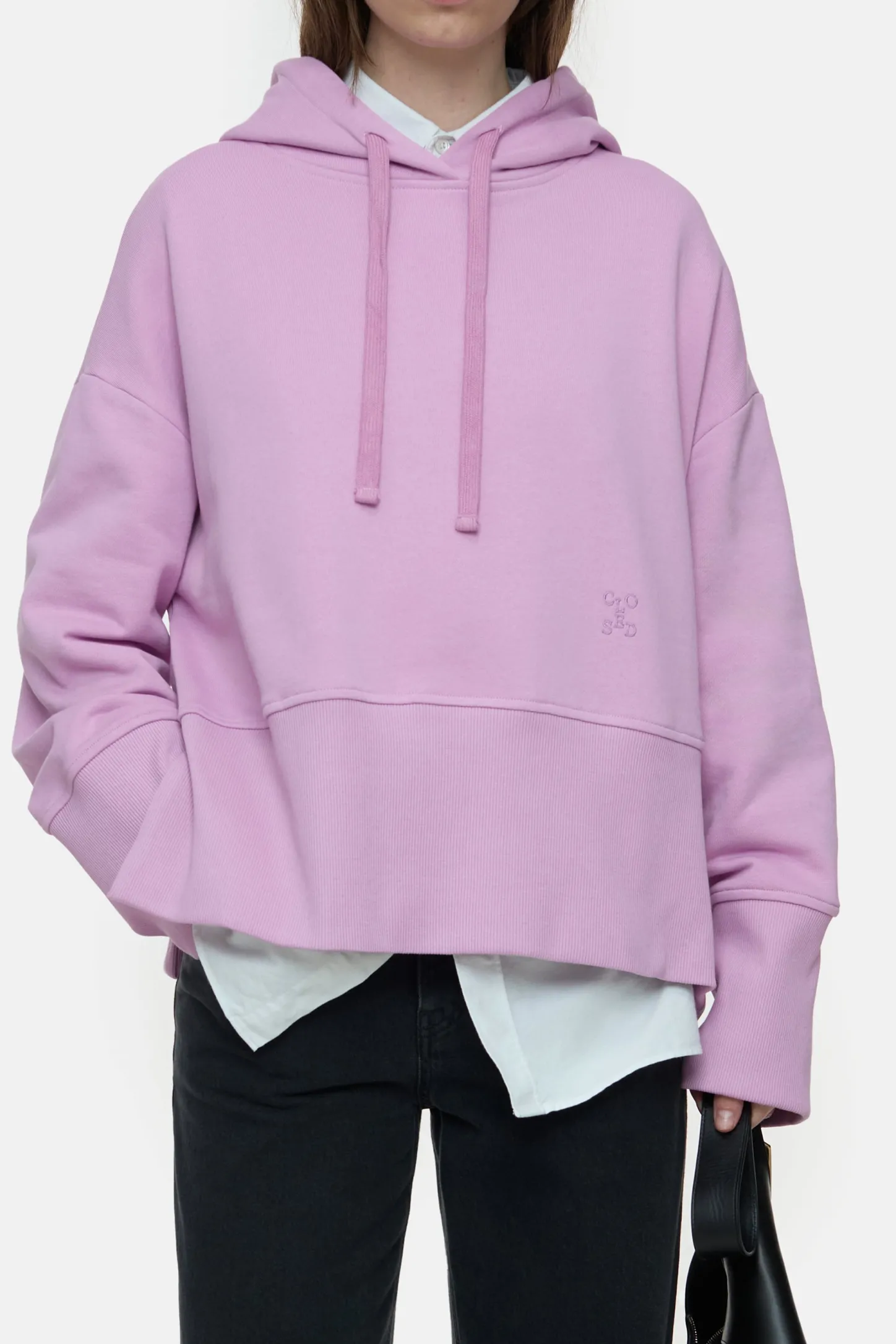 CLOSED Sweatshirts>Korte Capuchon Roze Pony