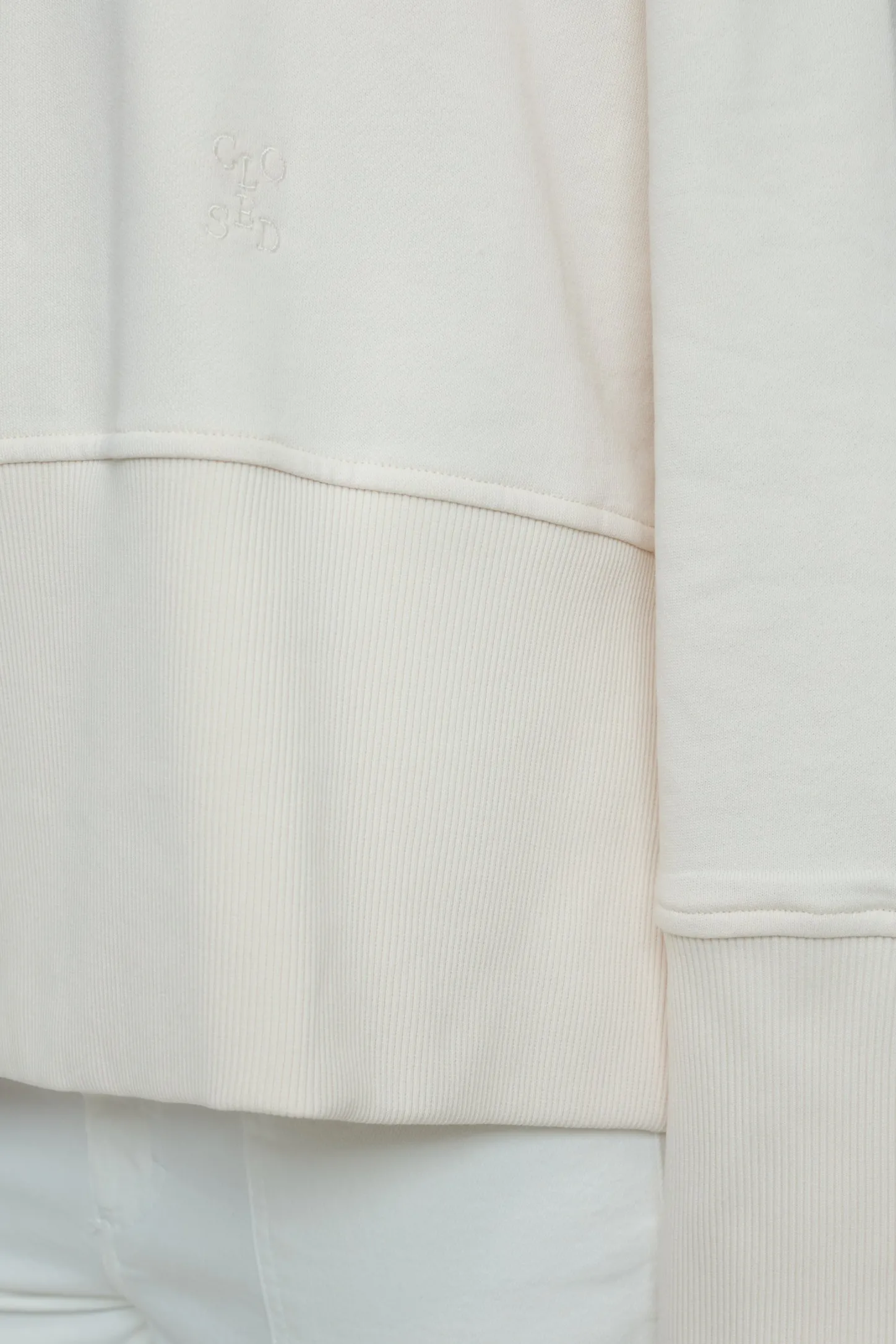 CLOSED Sweatshirts>Korte Capuchon Kalksteen