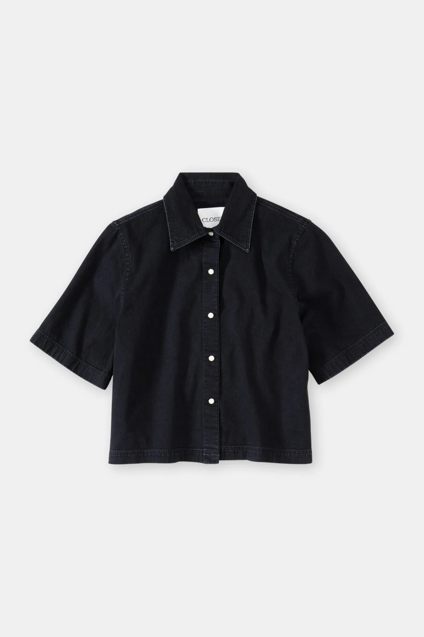 CLOSED Overhemden En Blouses>Korte Spijkerblouse Zwart