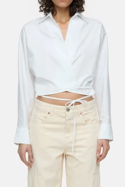 CLOSED Overhemden En Blouses>Korte Wikkelblouse Verstand