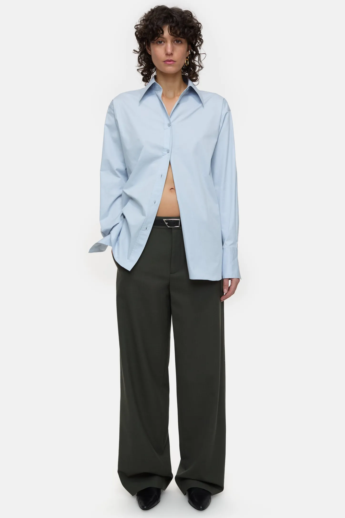 CLOSED Overhemden En Blouses>Lange Blouse Zacht Blauw
