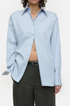 CLOSED Overhemden En Blouses>Lange Blouse Zacht Blauw