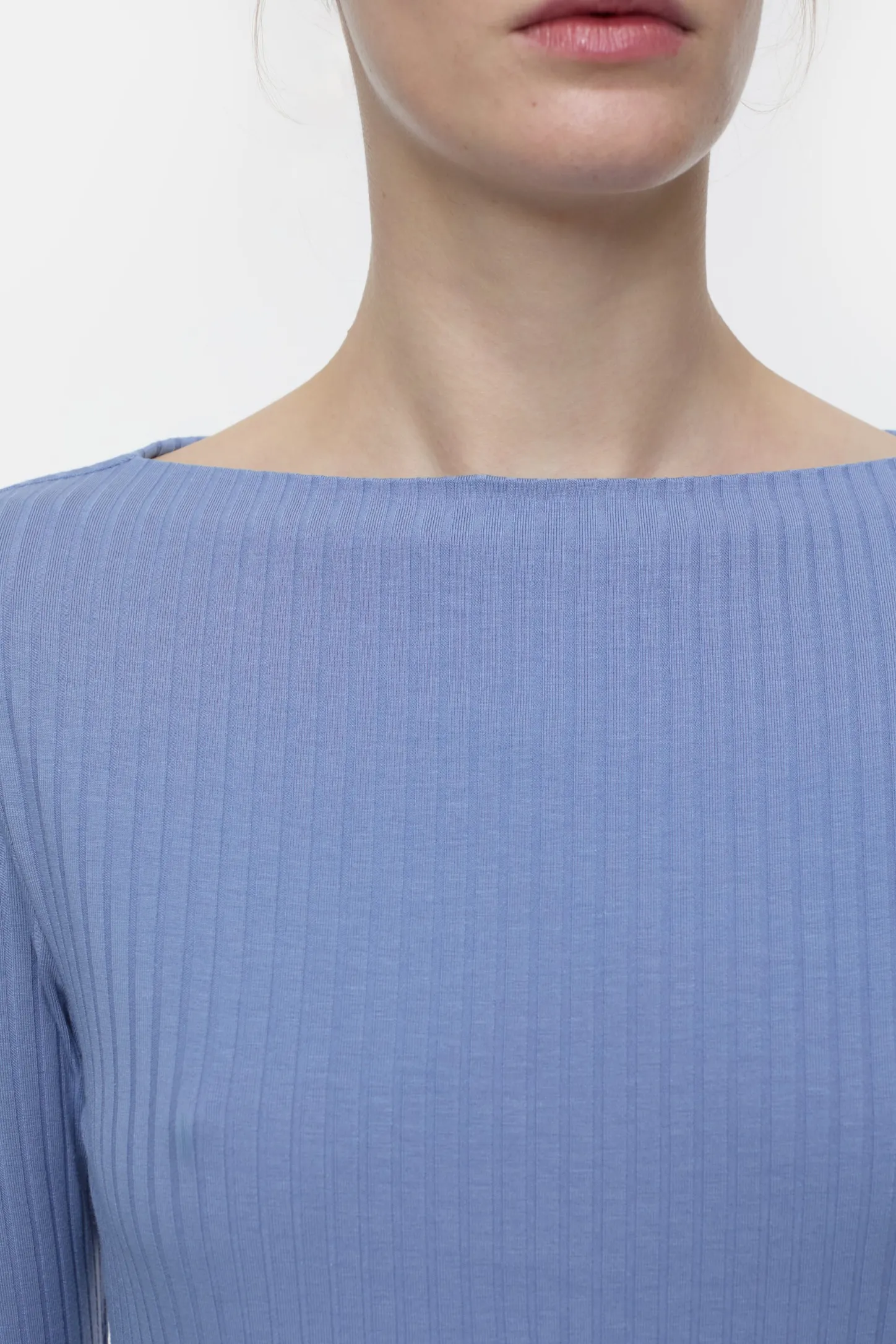CLOSED T-Shirts>Lange Mouw Met Hoge Kraag Blauwe Horizon