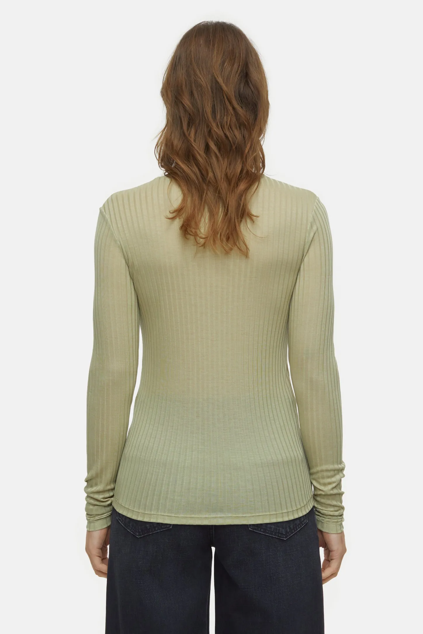 CLOSED T-Shirts>Lange Mouw Met Kraag Salie Jij