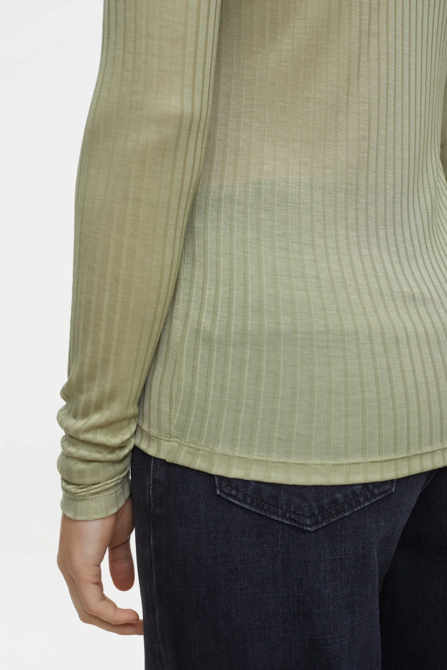 CLOSED T-Shirts>Lange Mouw Met Kraag Salie Jij
