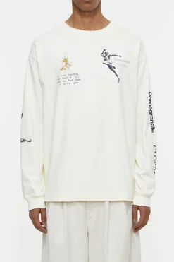CLOSED T-Shirts>Lange Mouw Met Print Ivoor