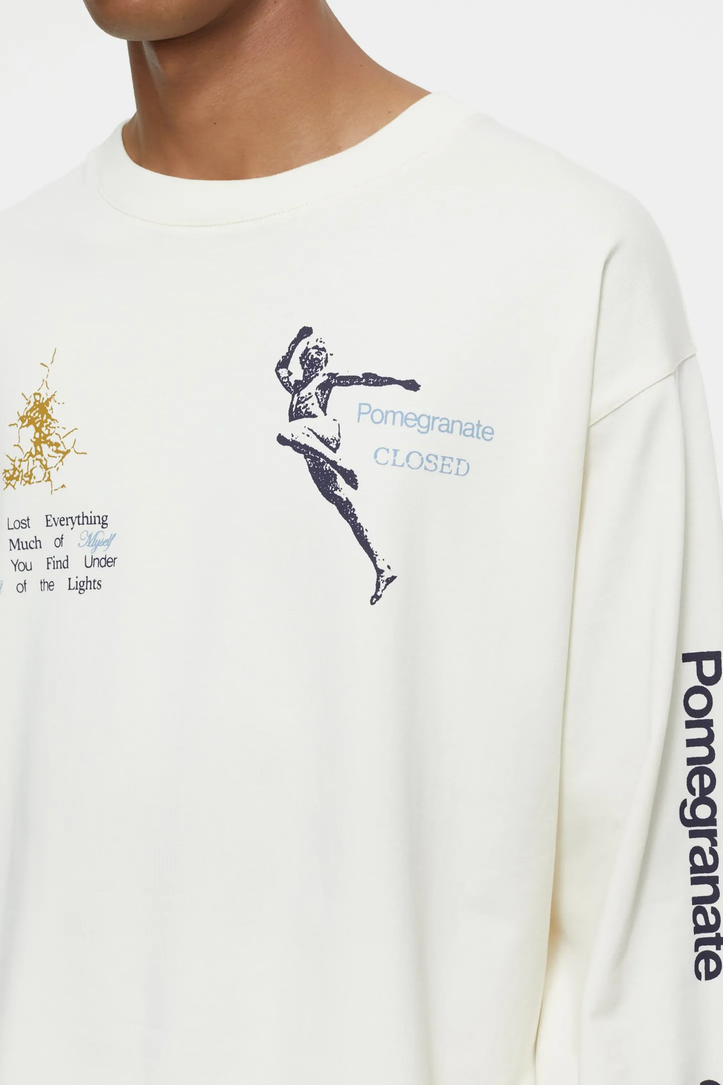 CLOSED T-Shirts>Lange Mouw Met Print Ivoor