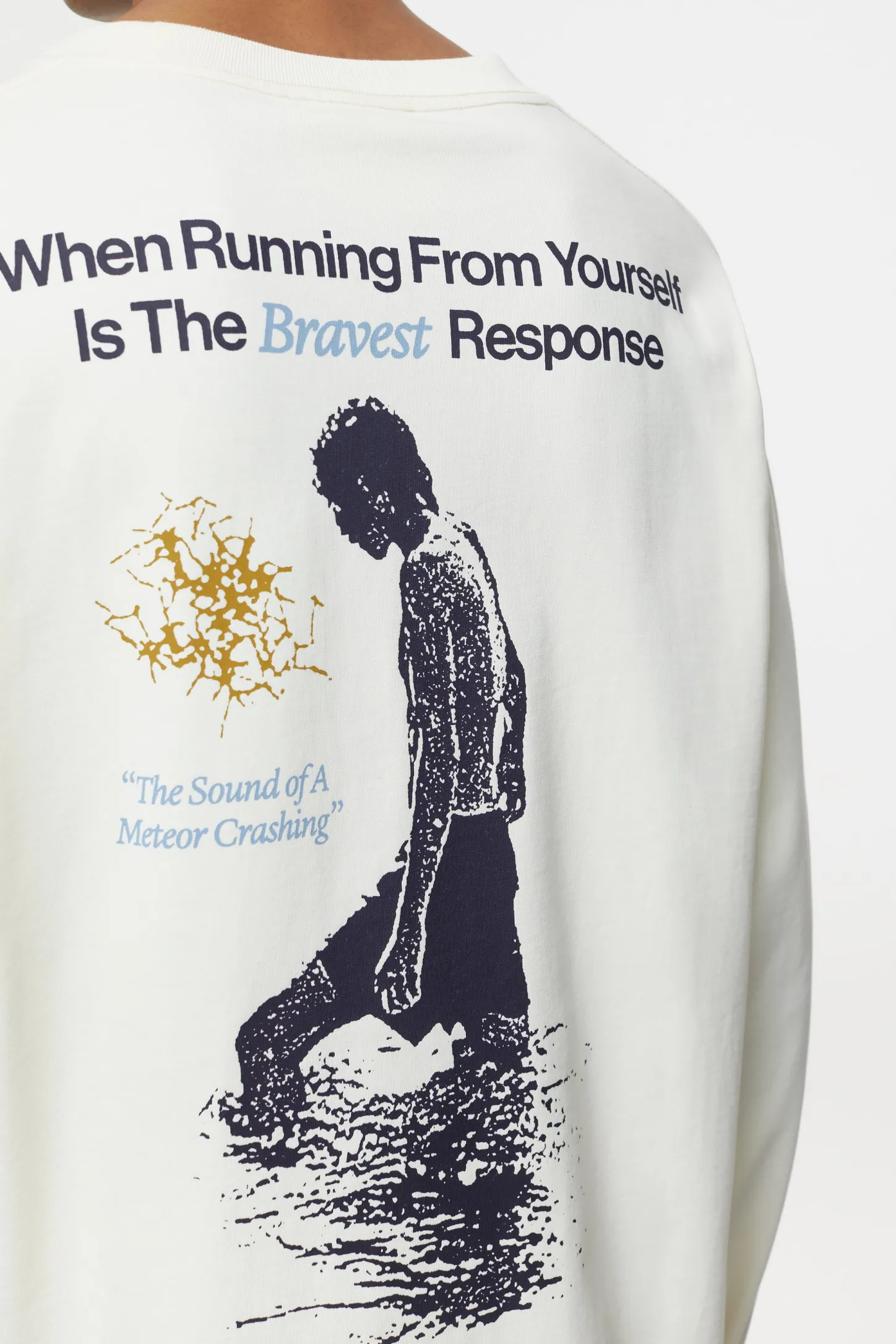 CLOSED T-Shirts>Lange Mouw Met Print Ivoor