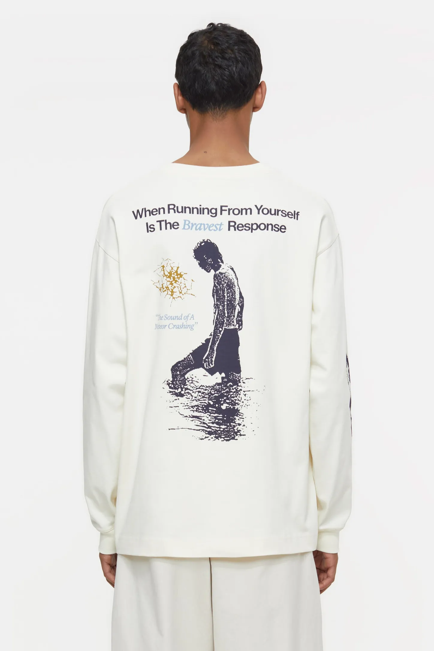 CLOSED T-Shirts>Lange Mouw Met Print Ivoor