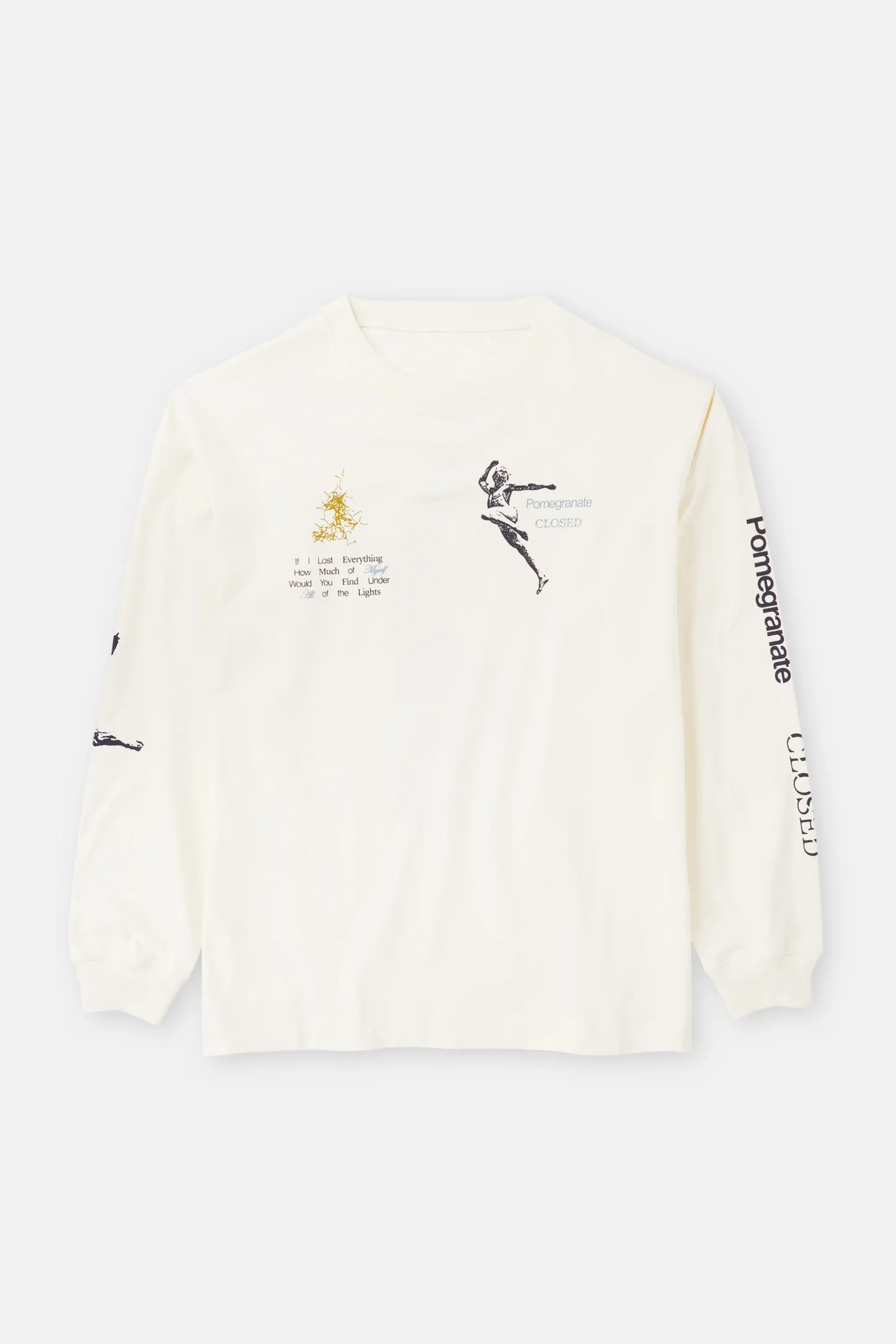 CLOSED T-Shirts>Lange Mouw Met Print Ivoor