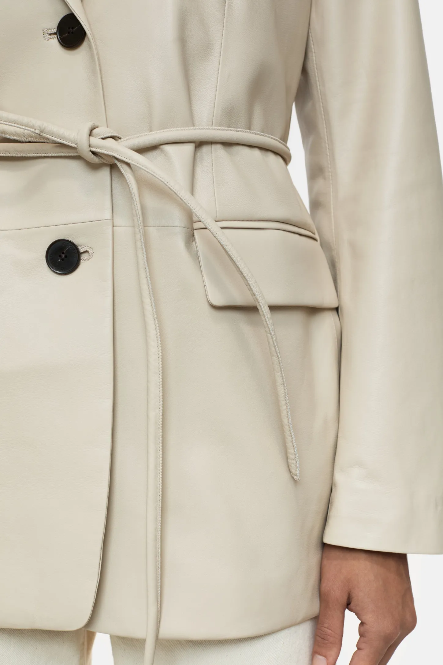 CLOSED Jassen En Jassen>Leren Blazer - Stijlnaam Lola Aangespoelde Kust