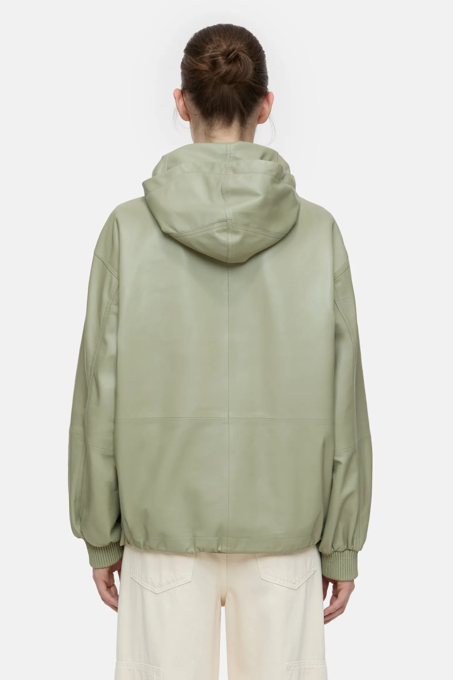 CLOSED Overhemden En Blouses>Leren Windjack Salie Jij