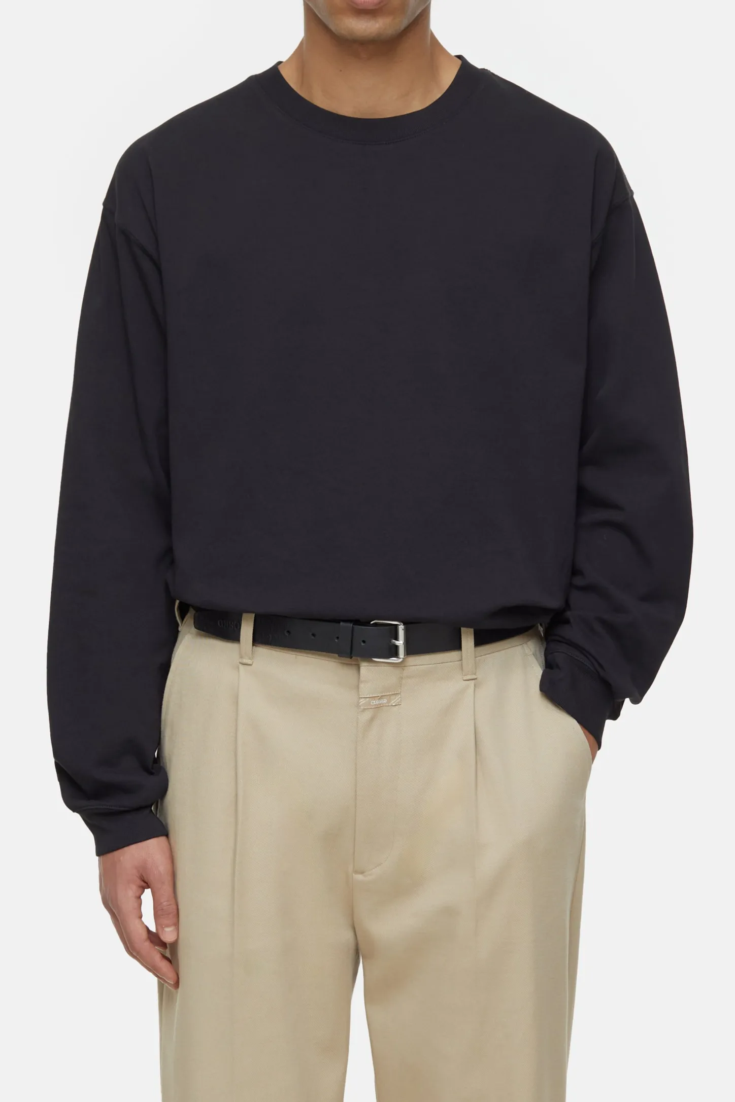 CLOSED T-Shirts>Logo Lange Mouw Zwart