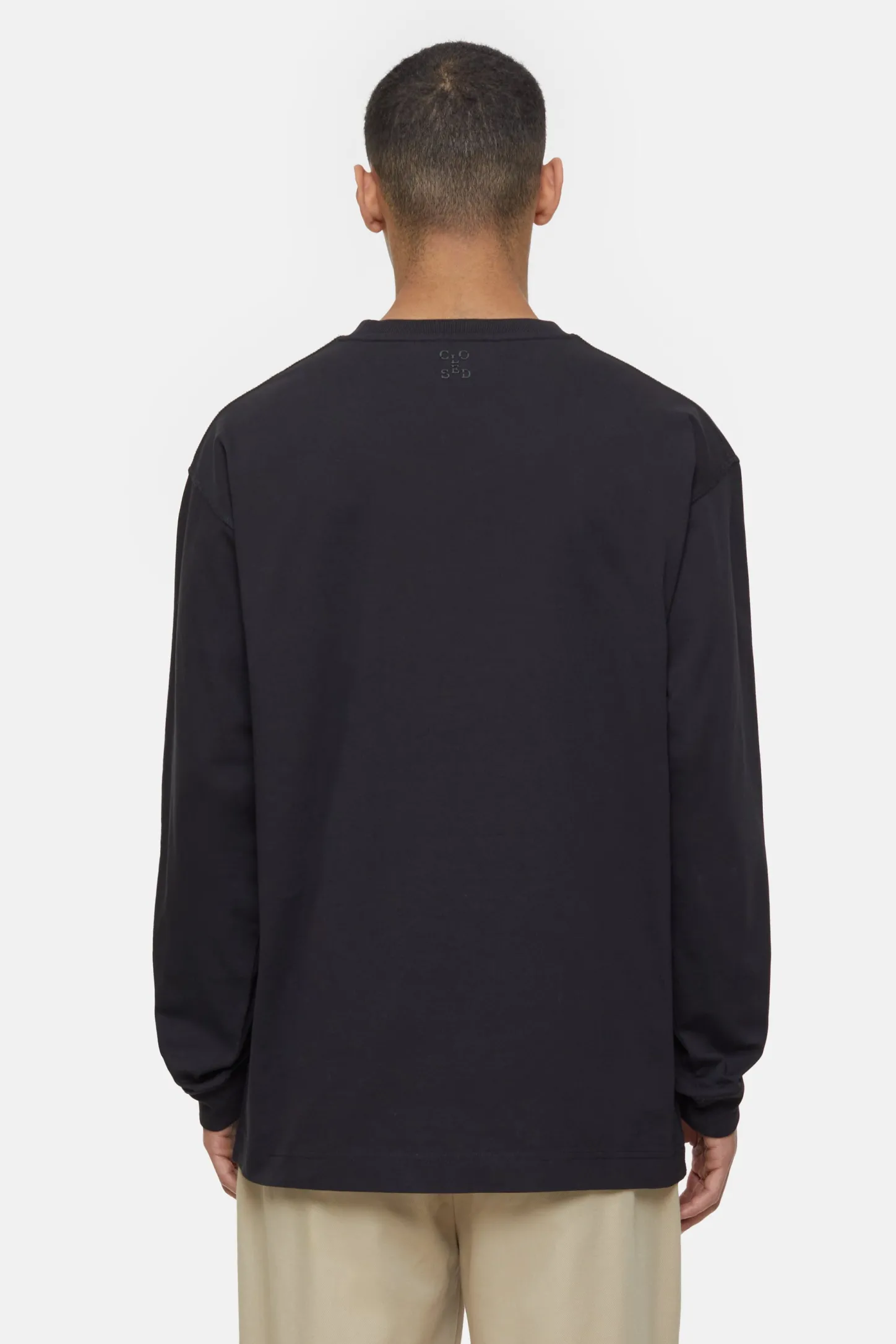 CLOSED T-Shirts>Logo Lange Mouw Zwart