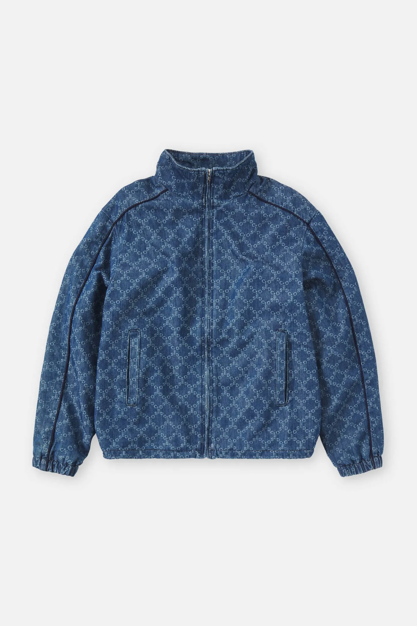 CLOSED Jassen En Jassen>Logo Trainingsjack Van Baumwoll-Mix Midden Blauw