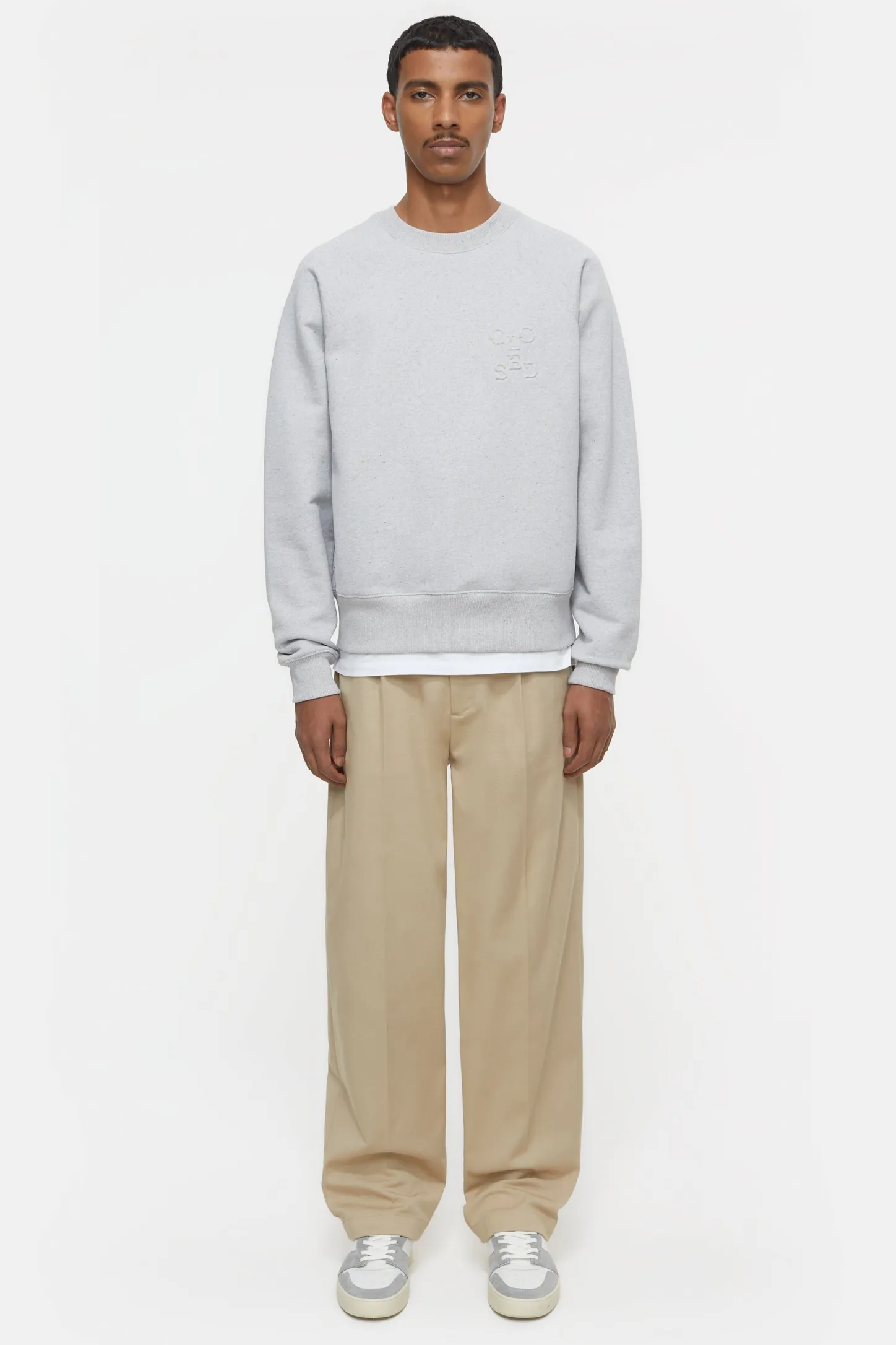 CLOSED Sweatshirts>Logo-Sweatshirt Mist Grijs