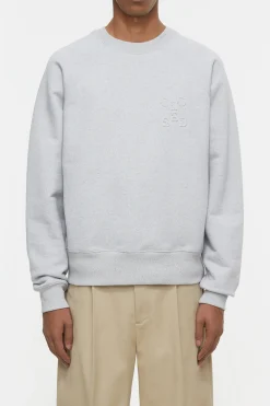 CLOSED Sweatshirts>Logo-Sweatshirt Mist Grijs