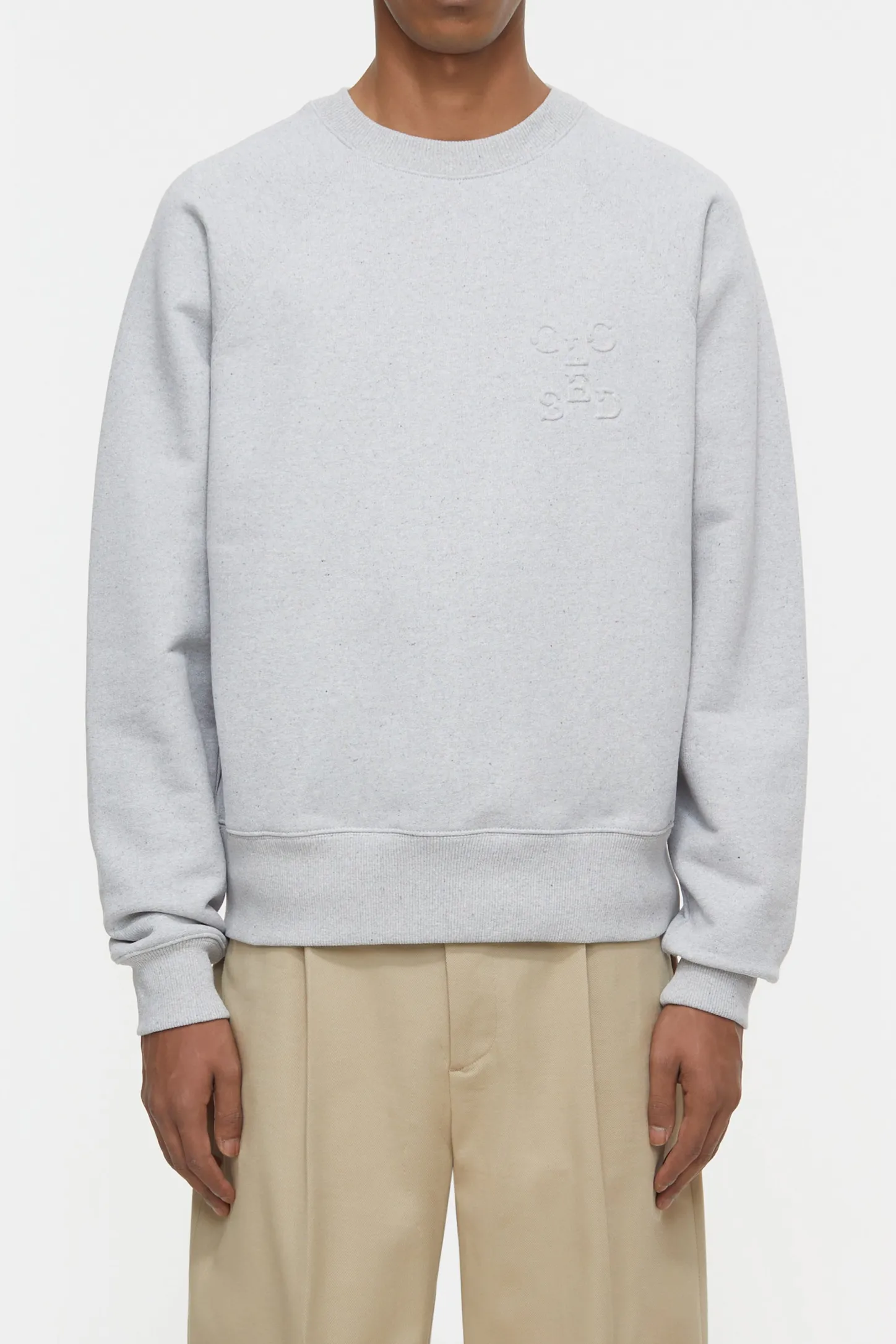 CLOSED Sweatshirts>Logo-Sweatshirt Mist Grijs