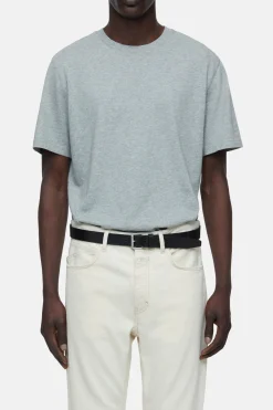 CLOSED T-Shirts>Logo-T-Shirt Lichtgrijs Gemeleerd