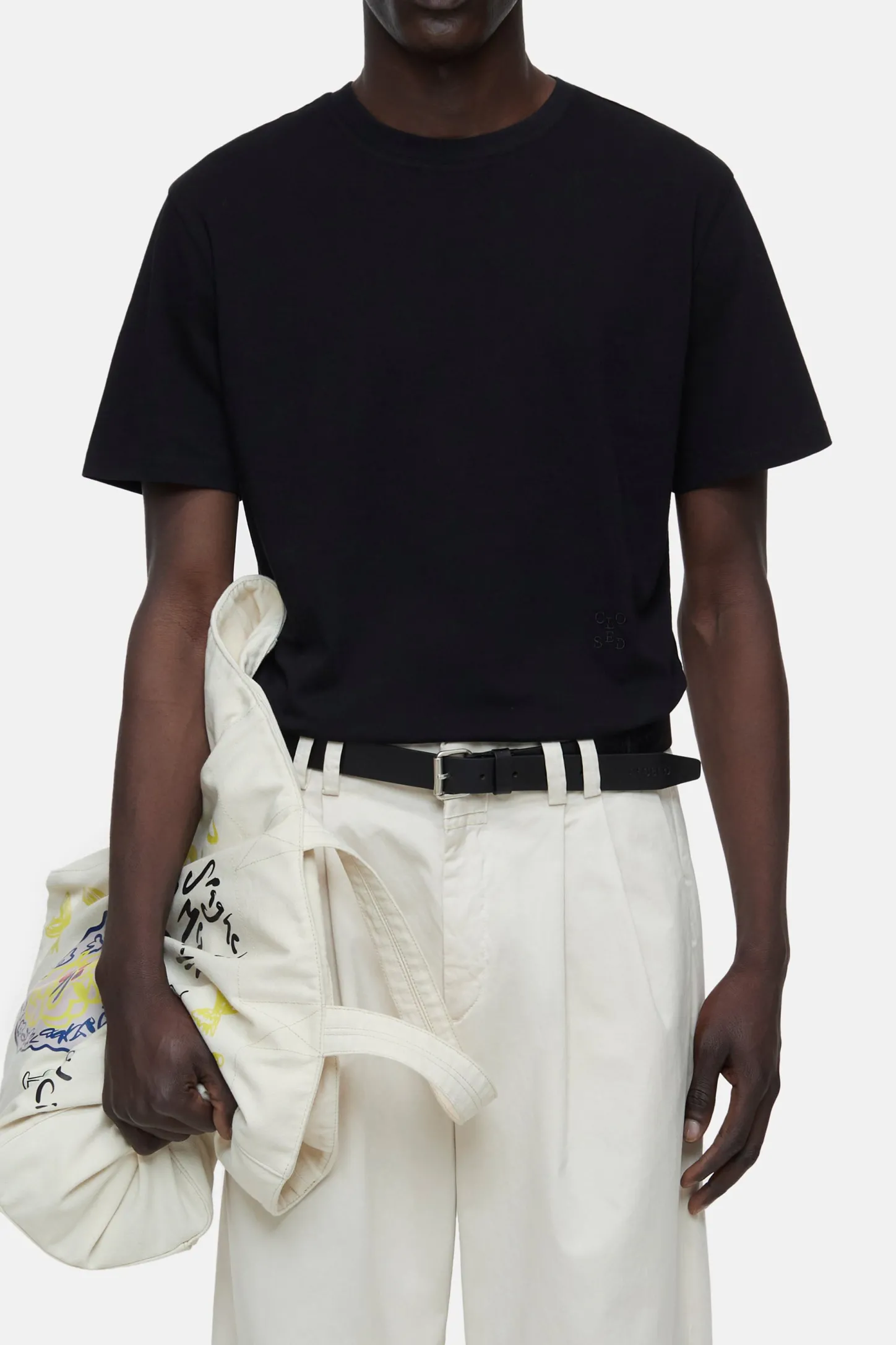 CLOSED T-Shirts>Logo-T-Shirt Zwart