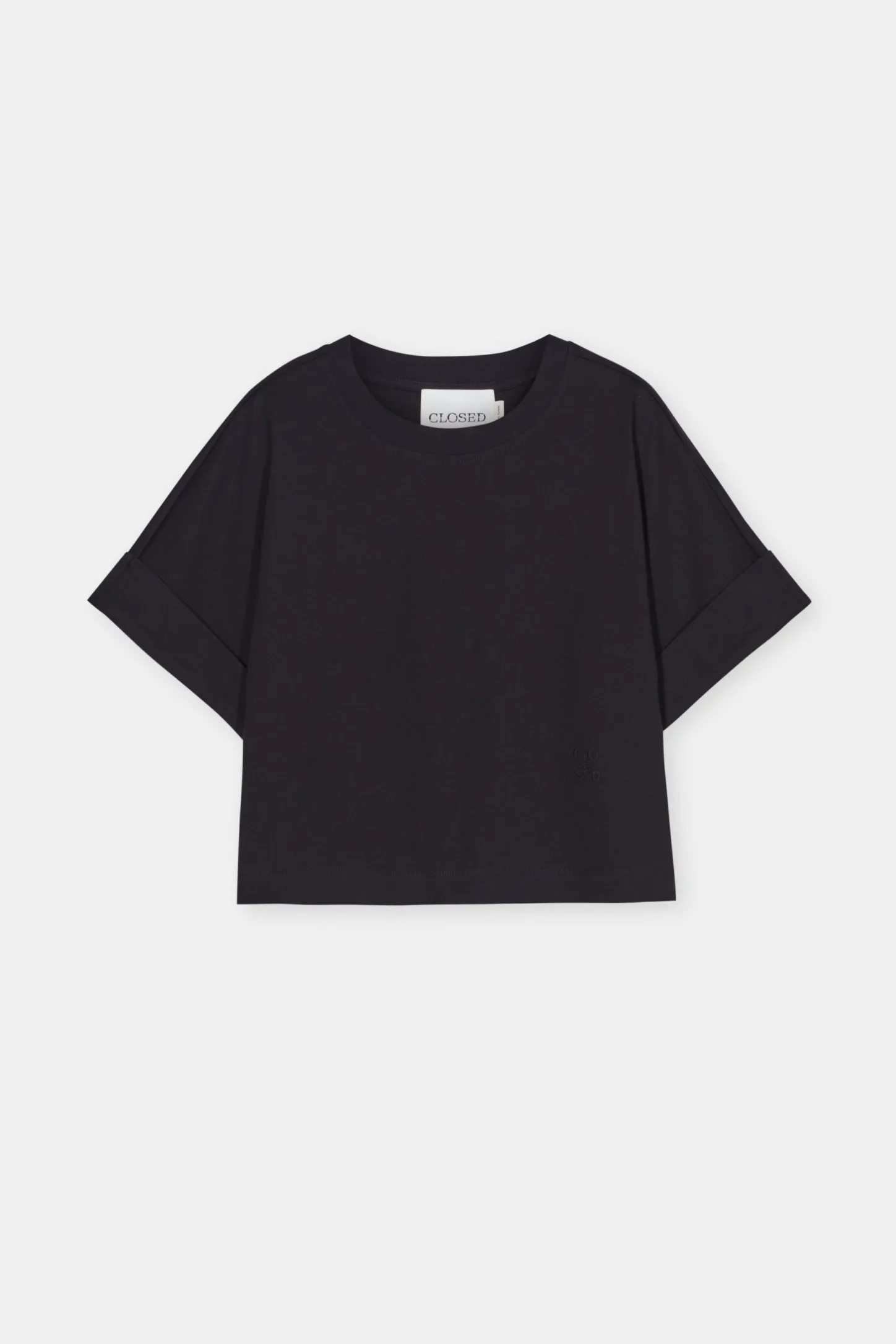 CLOSED T-Shirts>Logo-T-Shirt Zwart
