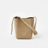 CLOSED Tassen>Middelgrote Leren Tas Taupebeige