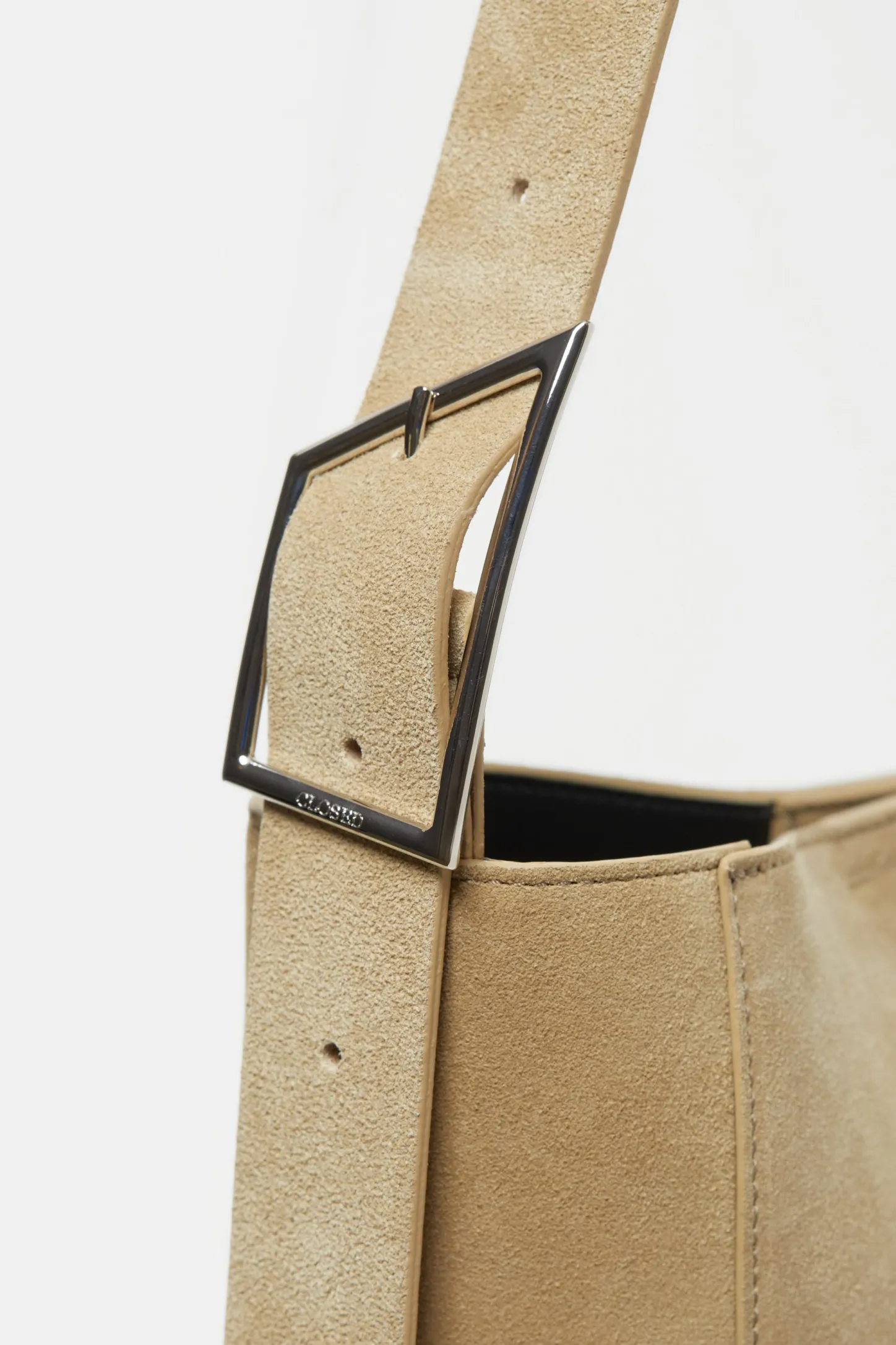 CLOSED Tassen>Middelgrote Leren Tas Taupebeige