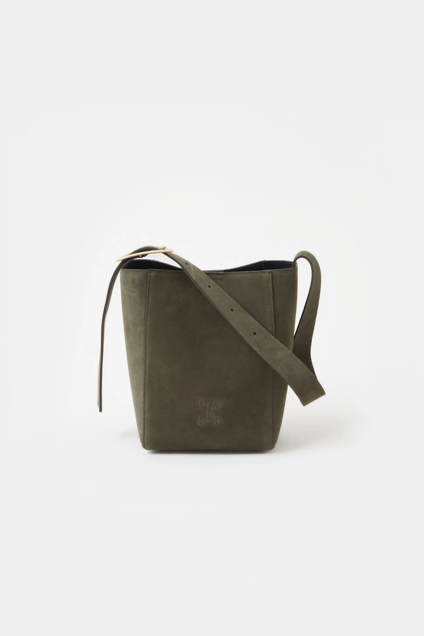 CLOSED Tassen>Middelgrote Leren Tas Groen Onkruid